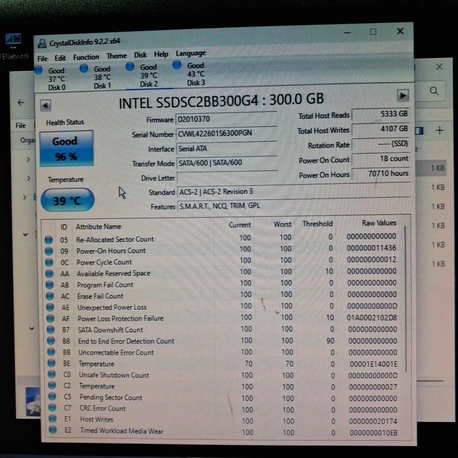 SSD-накопитель Intel DC S3500 Series 300GB SATA SSDSC2BB300G4 6Gb/s 2.5" SSD — фото лота 2
