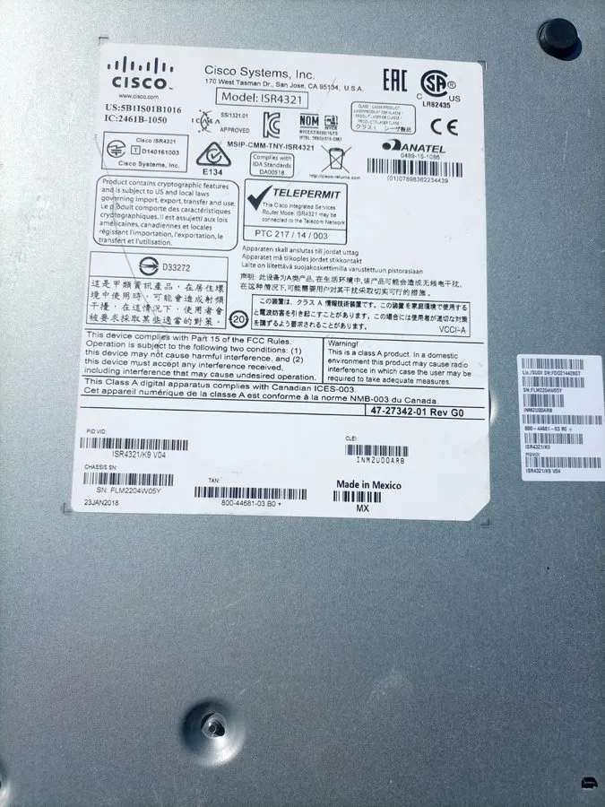 Маршрутизатор Cisco 4300 Series ISR4321/K9 Integrated Services Router