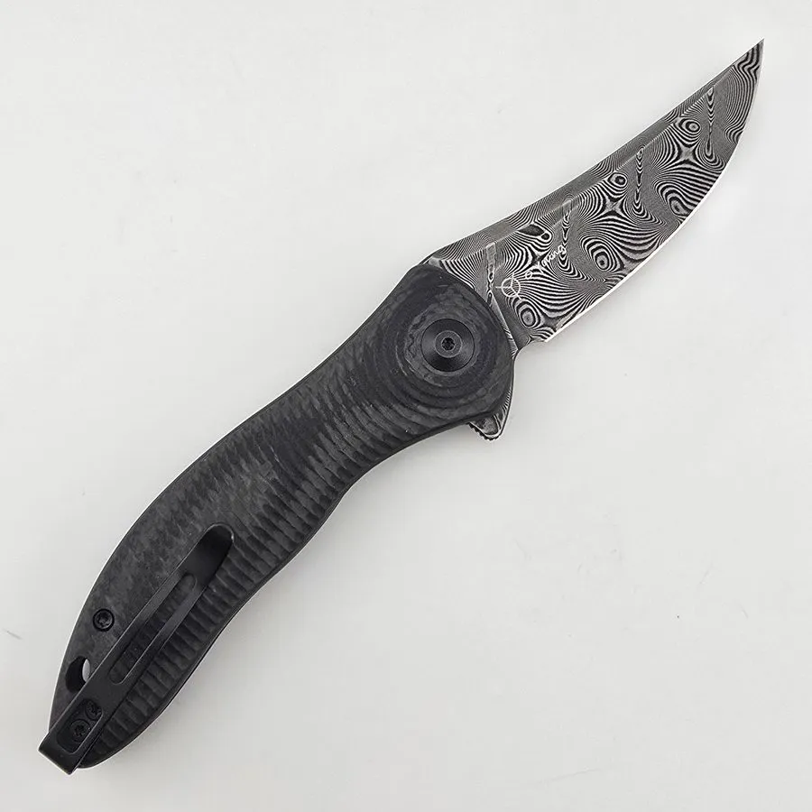 Сервер Civivi Knives Synergy3 Liner Lock C20075A-DS1 Damascus Steel Twill Carbon — фото лота 1