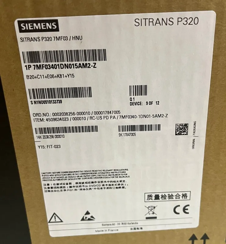 Датчик давления Siemens Pressure Transmitter 7MF0340-1DN01-5AM2-Z B20+C11+E06+H0