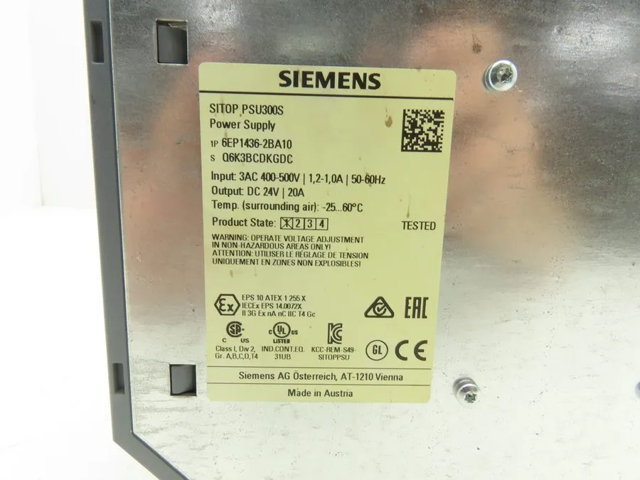 Блок питания SIEMENS 6EP1436-2BA10 POWER SUPPLY SITOP PSU300S