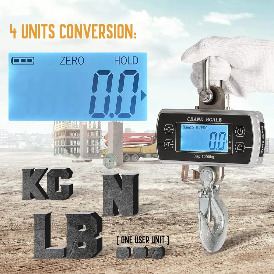 Весы Heavy Duty Digital Crane Scale 2200lb/1000Kg Industrial Hanging Scale