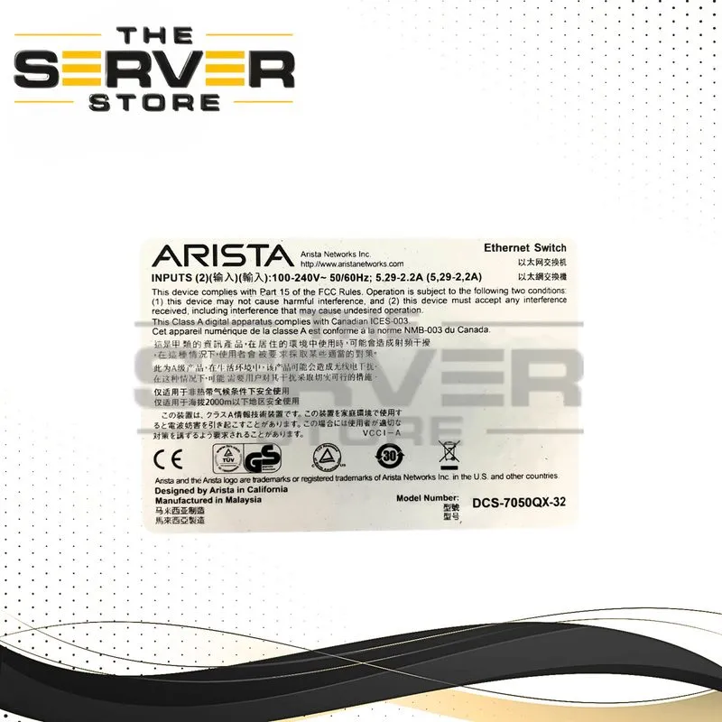 Коммутатор Arista Networks DCS-7050QX-32-F 32-Port 40GbE SFP+ Switch Front to Ba — фото лота 4