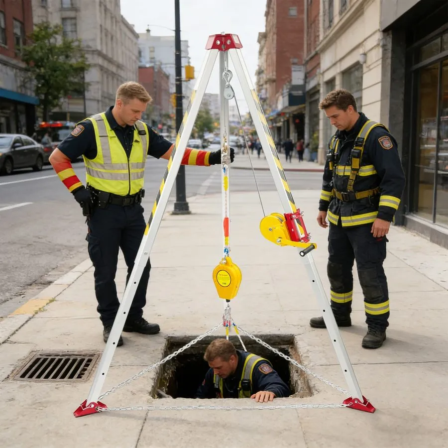 Оборудование видеонаблюдения Confined Space Tripod Kit, Rescue Tripod 1200lbs+Fa — фото лота 2