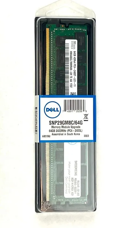 Модуль памяти Dell SNP29GM8C/64G 64GB 2400MHz DDR4 PC4-19200 ECC Registered LRDI — фото лота 1