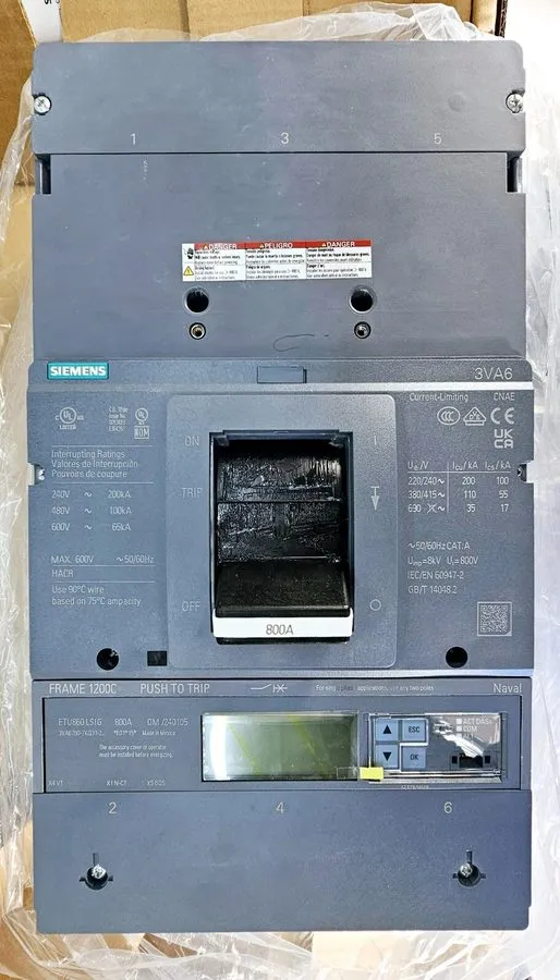 Автоматический выключатель Siemens 3VA6780-7KQ31-2AA0 800A Circuit Breaker Molde