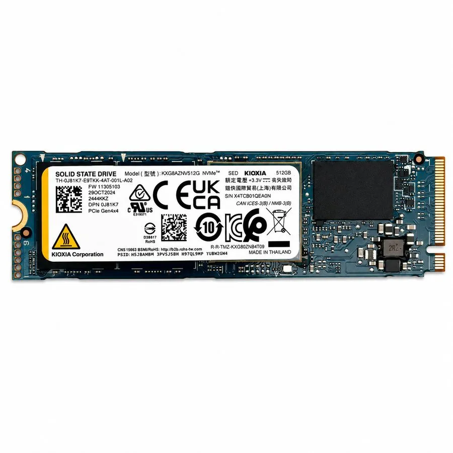 SSD-накопитель KIOXIA XG8 Series 512GB M.2 2280 NVMe PCIe Gen4.0 x4 SED SSD KXG8