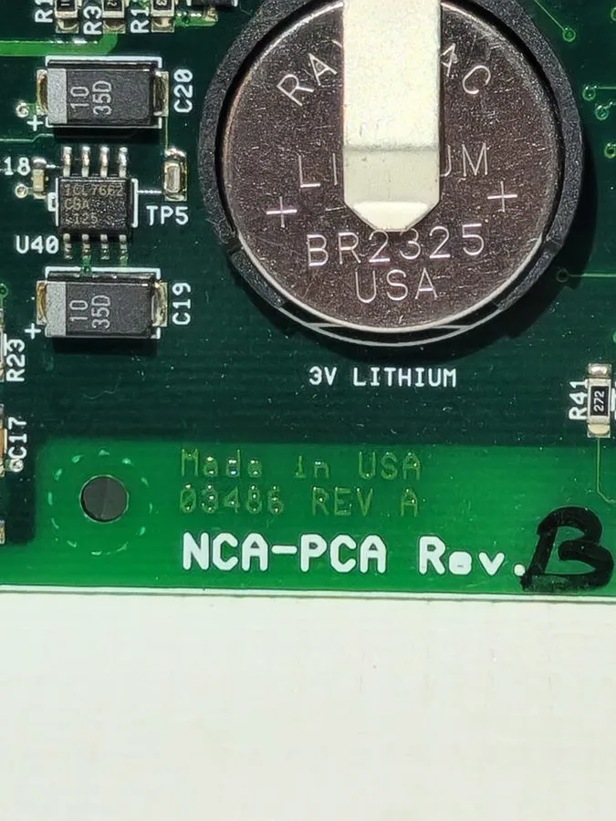Плата Notifier NCA-PCA Rev B Fire Alarm Network Control Board w/ Optrex DMF-5077 — фото лота 2