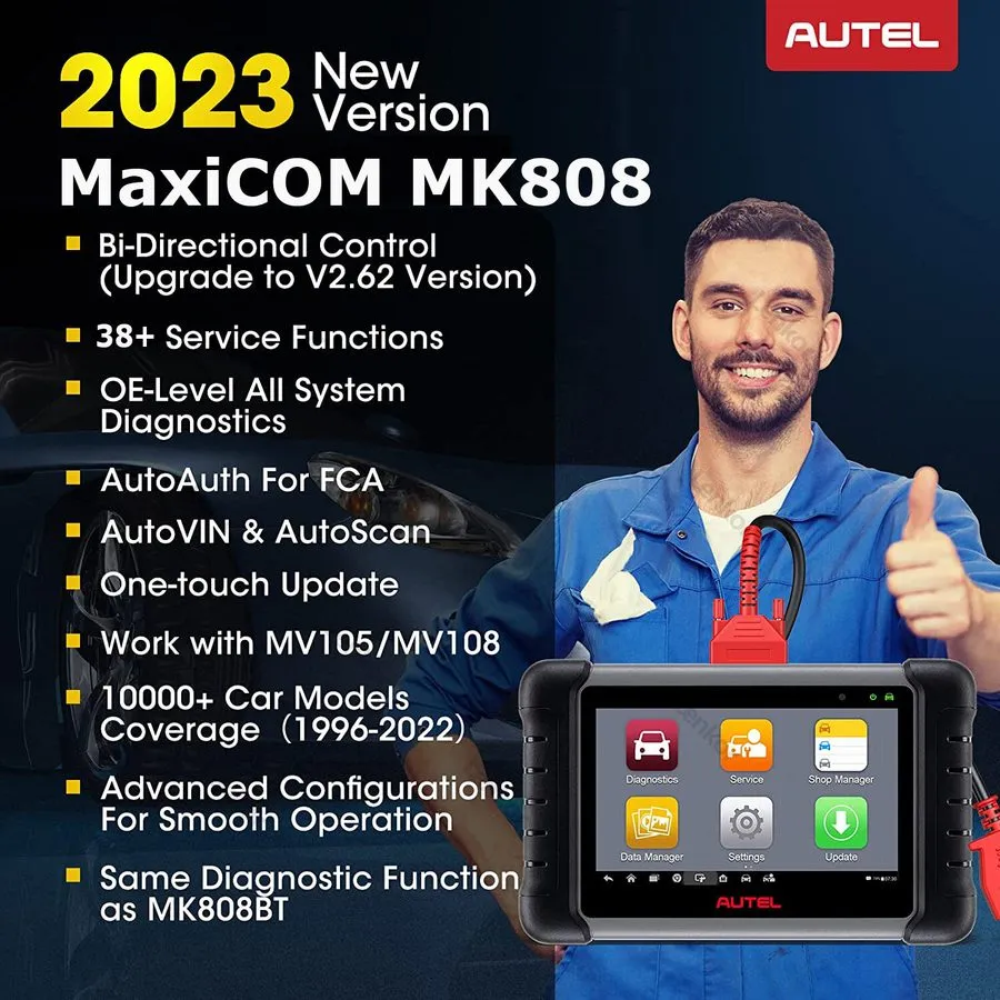 Диагностический сканер Autel MaxiCOM MK808 S Bidirectional Scan Tool Car Diagnos