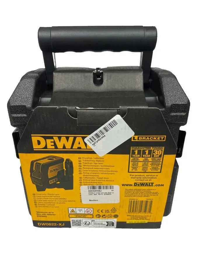 Геодезический прибор DEWALT DW0822-XJ L Bracket Cross-Line Plumb Laser 15m, 3mm,