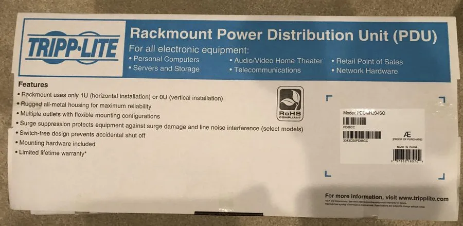 Блок розеток PDU Tripp Lite PDUMH20-ISO Rackmount Power Distribution Unit