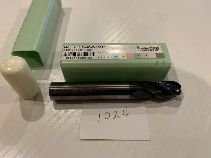 Режущий инструмент Walter MC416.12.7A4D-WJ30TF Carbide Ball Nose End Mill 1/2'' — фото лота 2