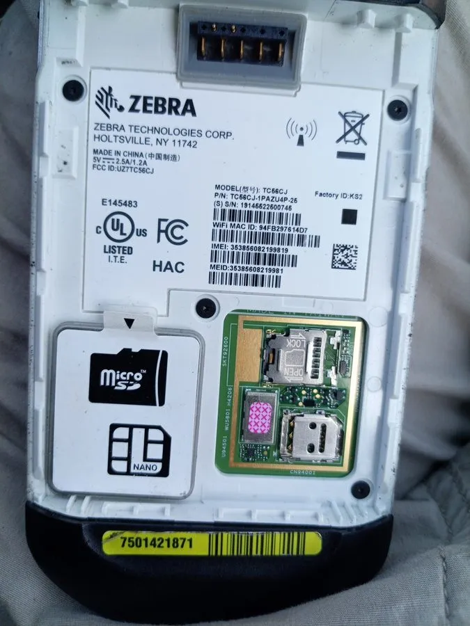 Сканер штрих-кода Zebra TC56 Zebra TC56CJ Android Barcode Scanner not factory re — фото лота 3