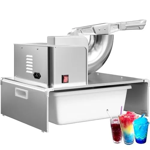 Льдогенератор 48L Snow Cone Machine, 500LB/H Commercial Shaved Ice Machine, 300W