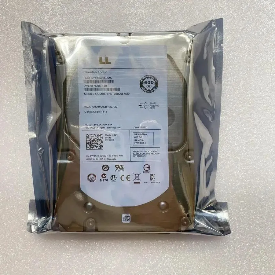 Жёсткий диск Dell W347K 0W347K ST3600057SS 600GB 15K 6G 3.5" SAS HDD HARD DRIVE 