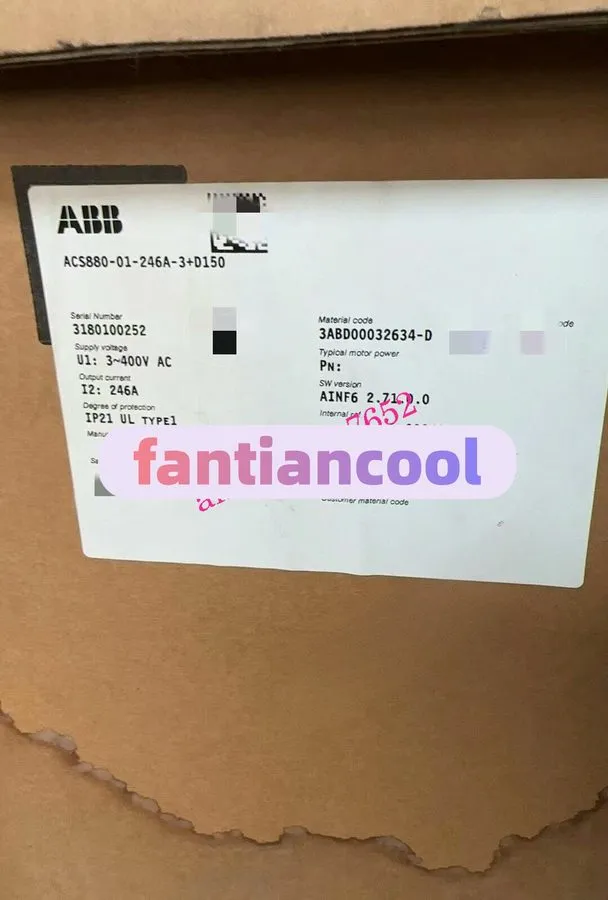 Частотный преобразователь ABB ACS880-01-246A-3+D150 drive Speed Up Shipping”