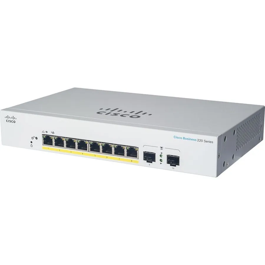 Коммутатор Cisco CBS220-8T-E-2G-NA Business CBS220-8T-E-2G Ethernet Switch