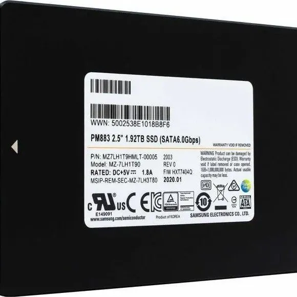 SSD-накопитель MZ7LH1T9HMLT-00005 Samsung PM883 1.92TB SATA 6Gbps RI 2.5" SSD MZ