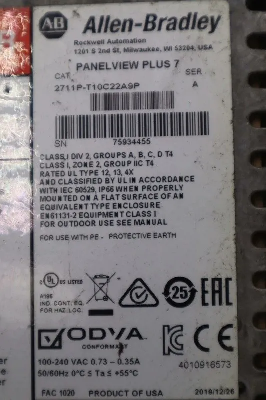 Панель оператора 100% Test 2711P-T10C22A9P HMI Operator Panel FedEx aa