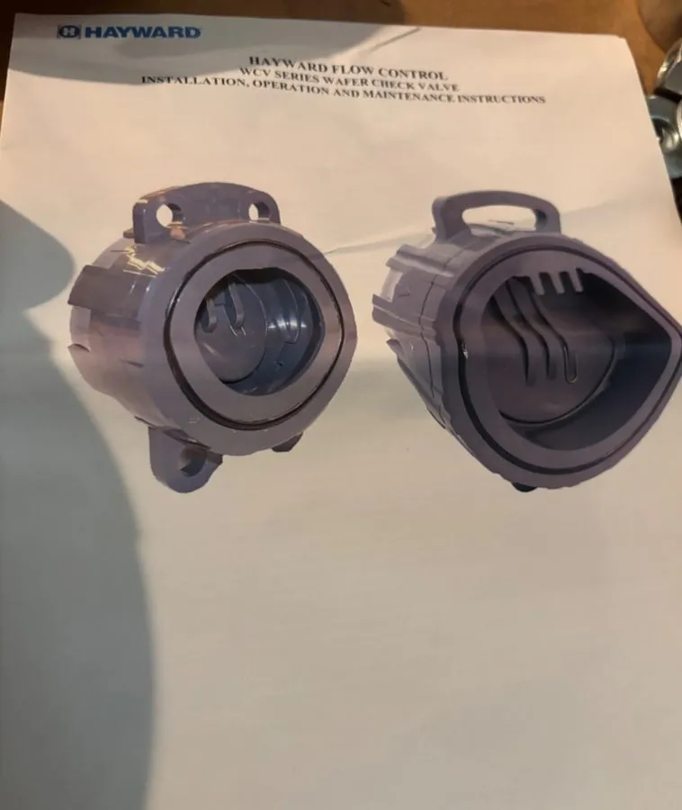 Клапан 8” cpvc Hayward Flow Contro Wafer Check Valve wcv2800es epdm stainless st — фото лота 2