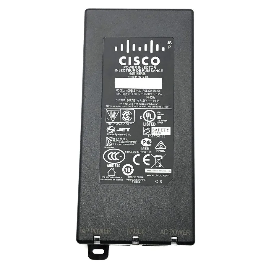 Точка доступа Wi-Fi PoE 56V Power Injector 802.3at для Cisco Aironet 1800 2800 3