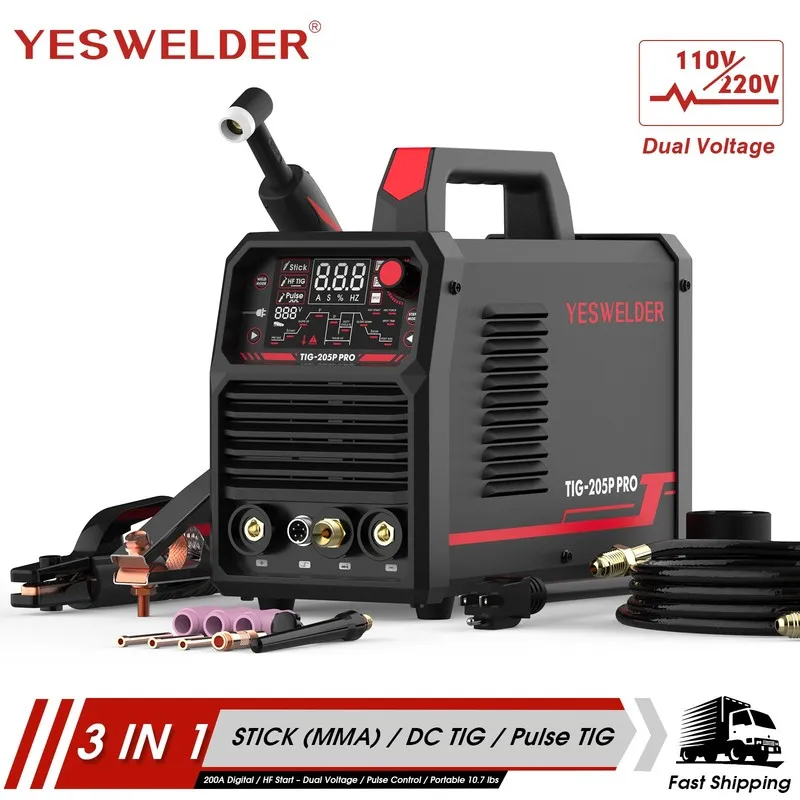 Сварочная горелка 205Amp Stick Welder ARC Welding Machine with Lift TIG Torch
