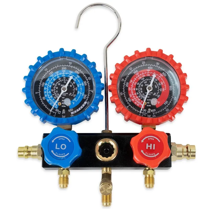 Насос 4.5CFM Vacuum Pump HVAC Manifold Gauge Set w/ Leak Detector