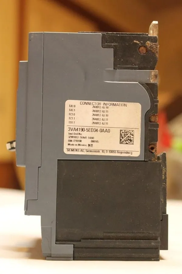 Автоматический выключатель Siemens 3va4190-5ed34-0aa0 90amp circuit breaker type — фото лота 2