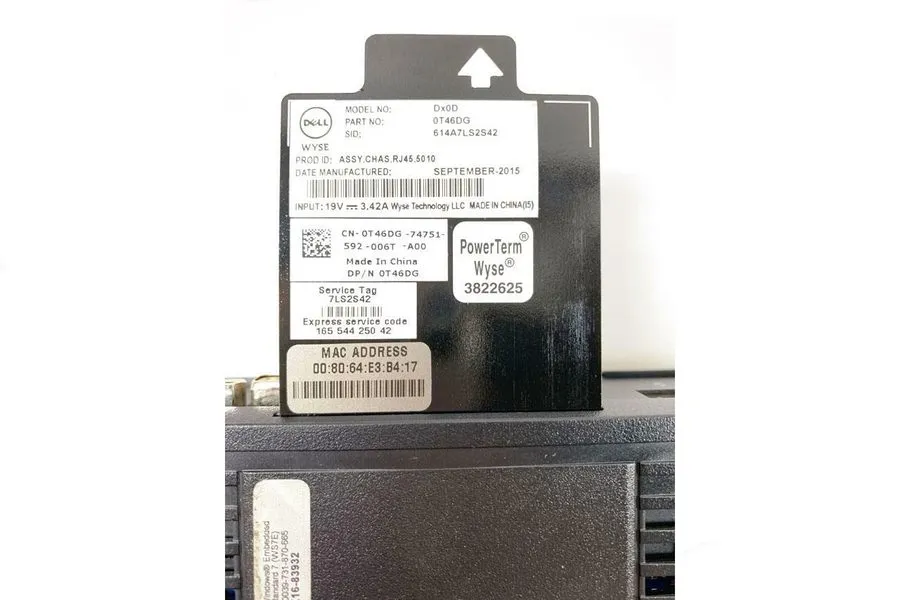 Жёсткий диск Dell Wyse Dx0D-5010 AMD G-T48E 1.40GHz 2GB Ram 8 GB ThinOS 8.0 Thin — фото лота 4