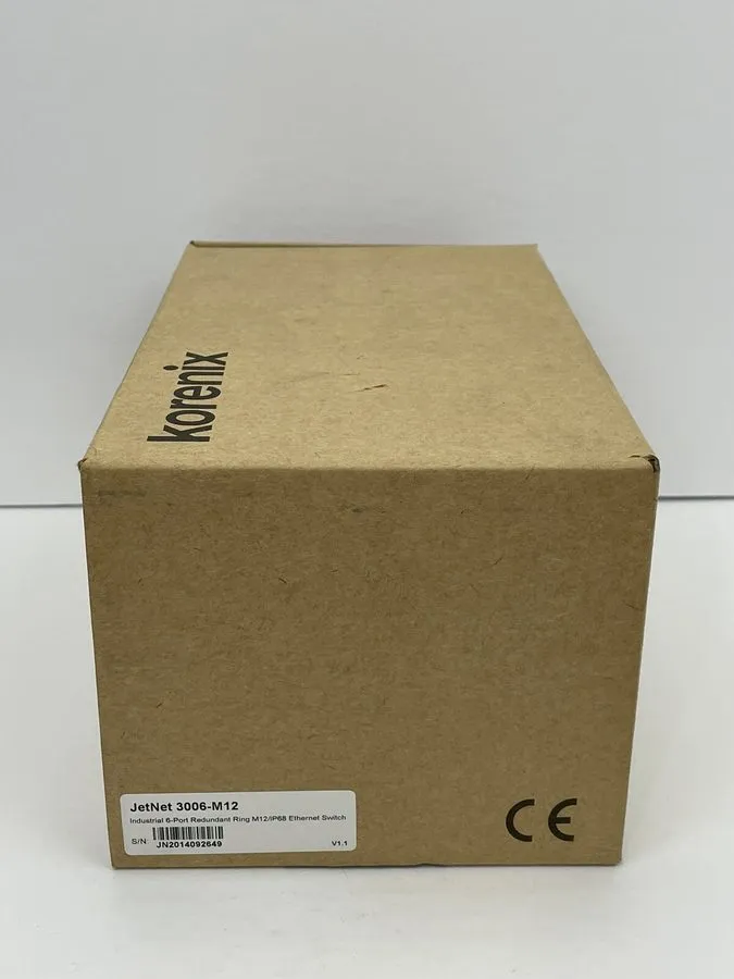 Коммутатор KORENIX JETNET 3006-M12 INDUSTRIAL 6-PORT REDUNDANT M12/IP68 ETHERNET — фото лота 1