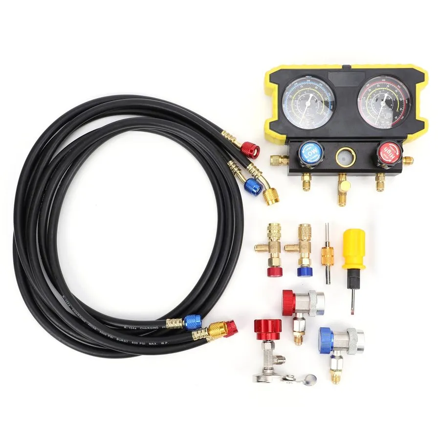 Манометрический коллектор AC Manifold Gauge Kit, R134A/R22/R410 Refrigerant Test — фото лота 1
