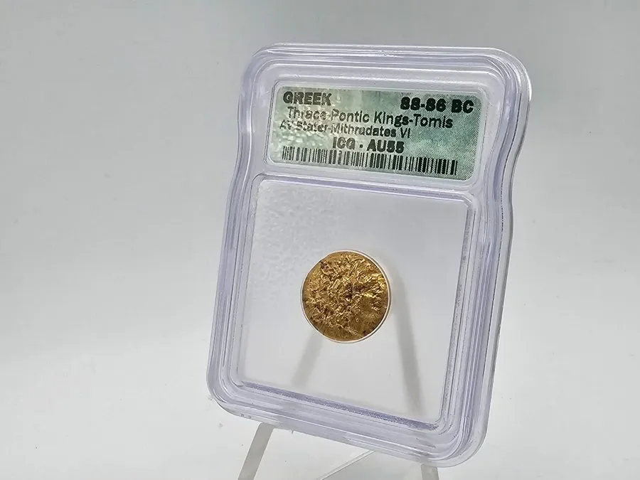 Лабораторный прибор 88-86 BC ICG AU 58Thrace Pontic Kings- Tomis AV Stater- Mith — фото лота 1