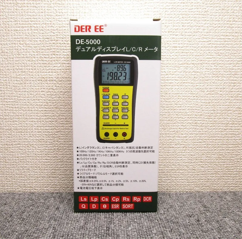 Тестер DER EE DE-5000 High Accuracy Handheld LCR Meter TL-21 TL-23 Set Tools
