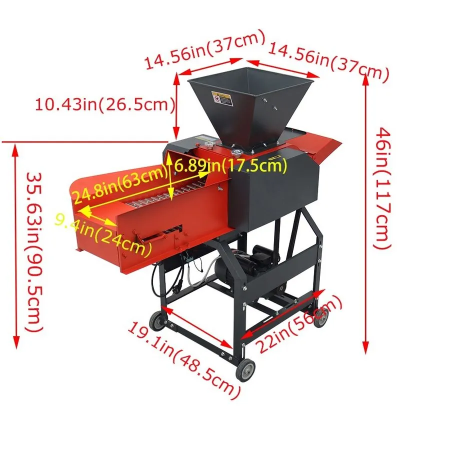 Конвейер 220V 6-blade Grass Cutting And Silk Kneading Machine with Conveyor Belt