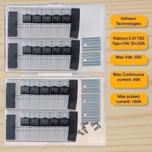 Транзистор IRFZ44 IRFZ44N MOSFET from Infineon Tech 0.0175 49A 55V TO-220 Pack