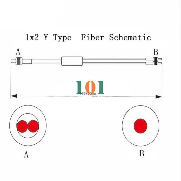 Лабораторный прибор 1x2 1x3 1x4 1x7 Y type SMA905 1M Fiber Bundle Bifurcated Fib — фото лота 2