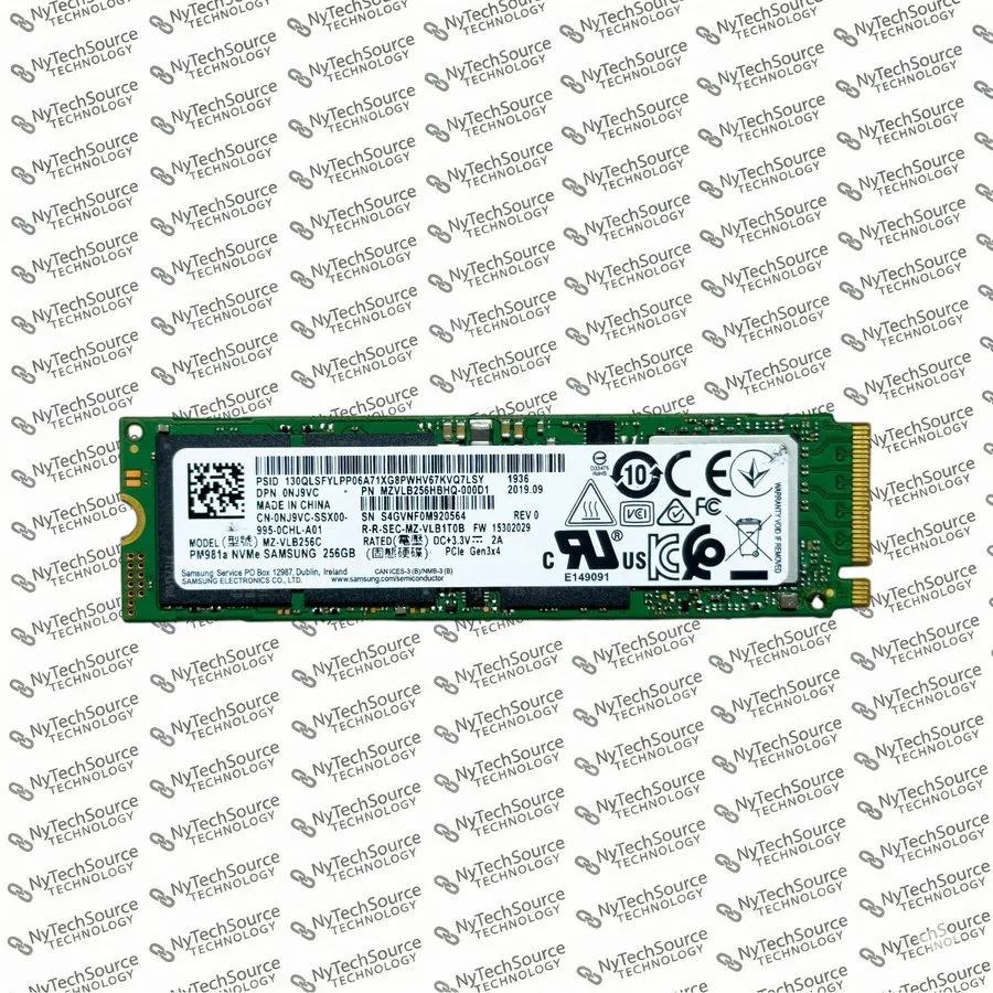 SSD-накопитель SAMSUNG PM981A PCIE NVME SSD SOLID STATE MZ-VLB256C 256GB 0NJ9VC
