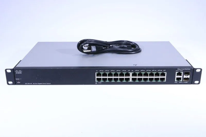 Коммутатор Cisco SG200-26 26-Port Gigabit POE Smart Switch Works
