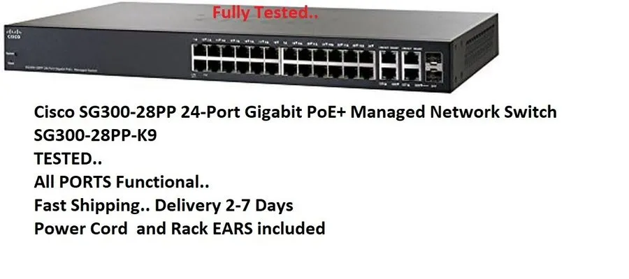 Коммутатор Cisco SG300-28PP 28-Port Gigabit PoE Managed Network Switch