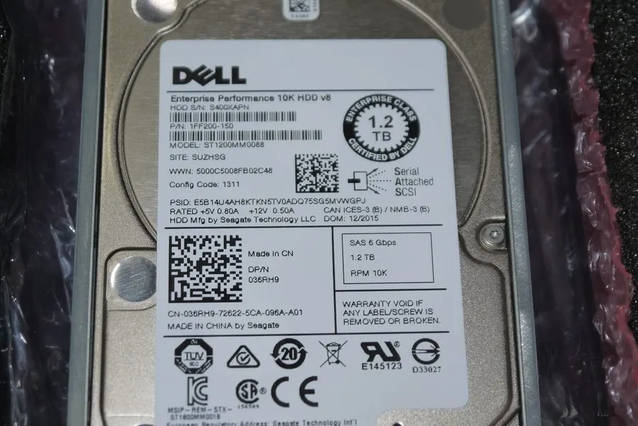Жёсткий диск Dell 36RH9 Hard Drive HDD Enterprise 1.2TB 10K SAS 6Gb/s 2.5inch Ho
