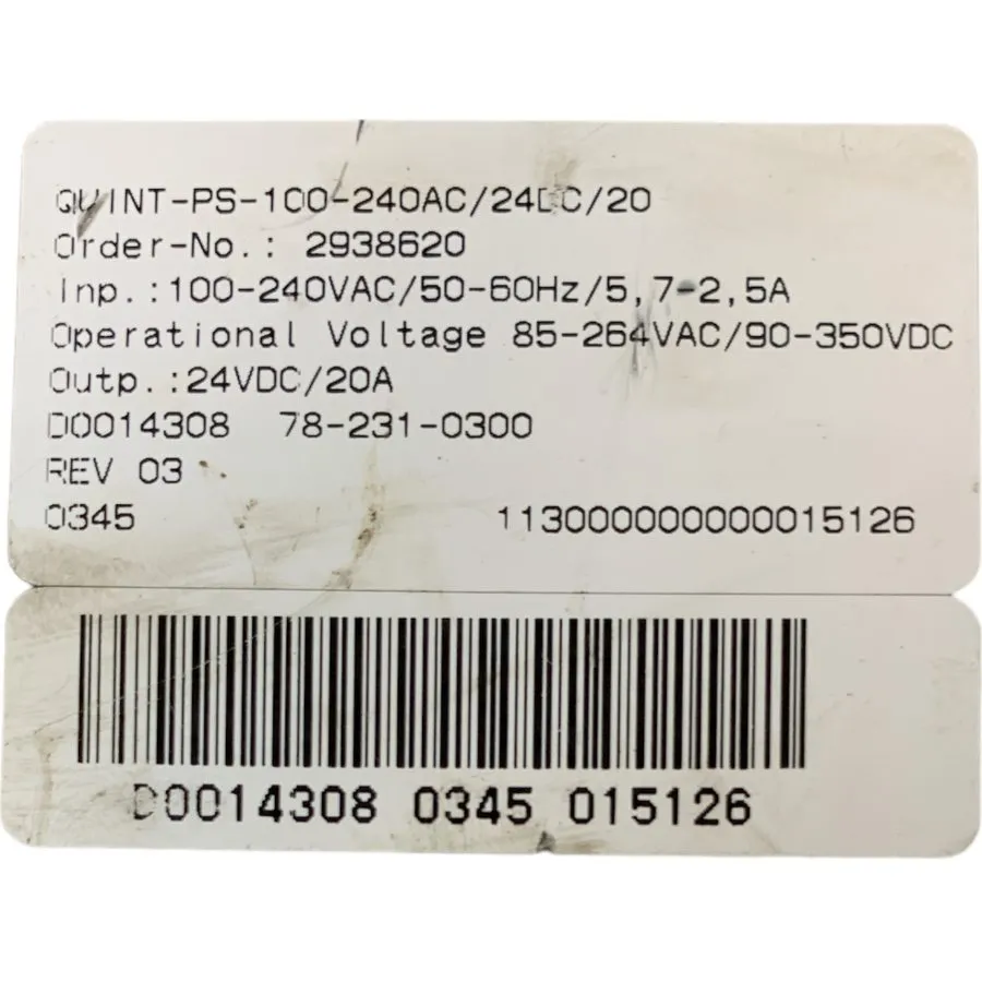 Блок питания Phoenix Contact Quint Power Supply QUINT-PS-100-240AC/24DC/20