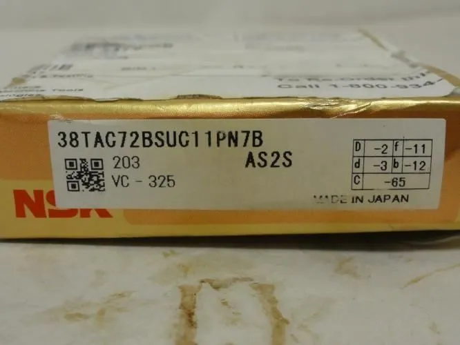 Подшипник 207521 New- NSK 38TAC72BSUC11 Angular Contact Bearing 35mm ID x 72mm O — фото лота 1