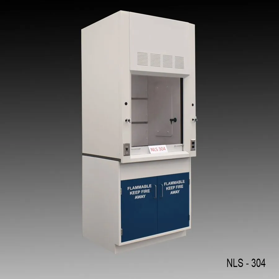 Вытяжной шкаф 6' Fisher American Fume Hood w/ Flammable & ACID Storage Cabinets 