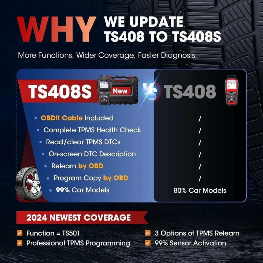 Диагностический сканер Autel MaxiTPMS TS408S as TS501 Relearn OBD Programmming D