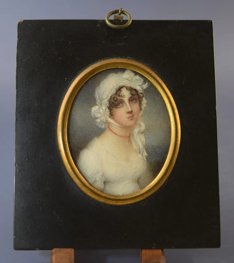 Лабораторный прибор Fine English Regency Portrait Miniature of Lady~Attributed A — фото лота 1