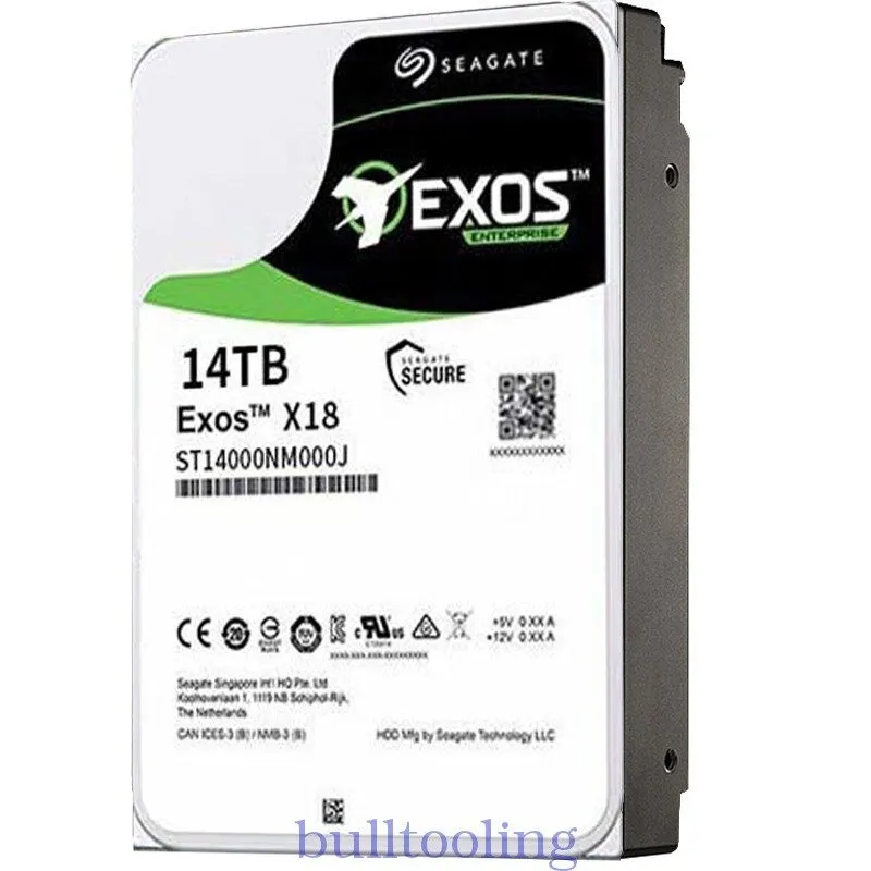 Жёсткий диск Seagate 14TB Exos X18 7200RPM SATA 6Gb/s 256MB 3.5" Enterprise HDD 