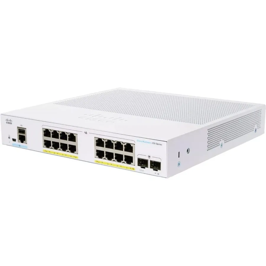 Коммутатор Cisco CBS250-16P-2G 16 Ports PoE Gigabit Ethernet Switch