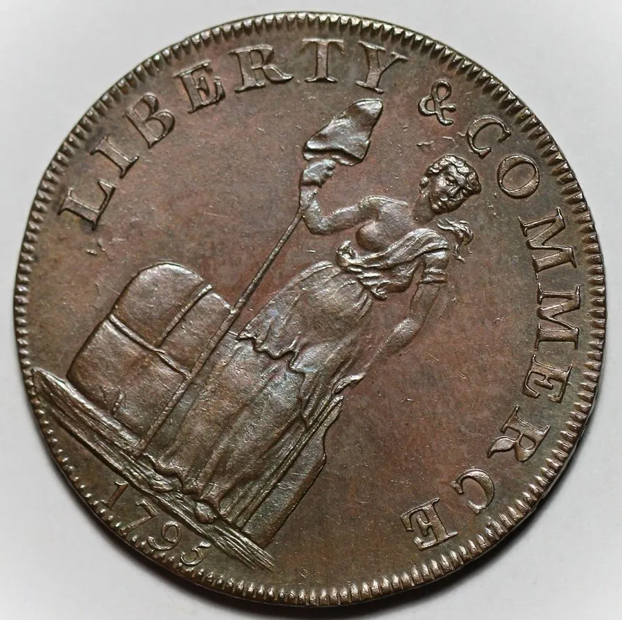 Лабораторный прибор 1795 Talbot, Allum & Lee Cent Token, Lettered Edge, Fuld-1 — фото лота 1