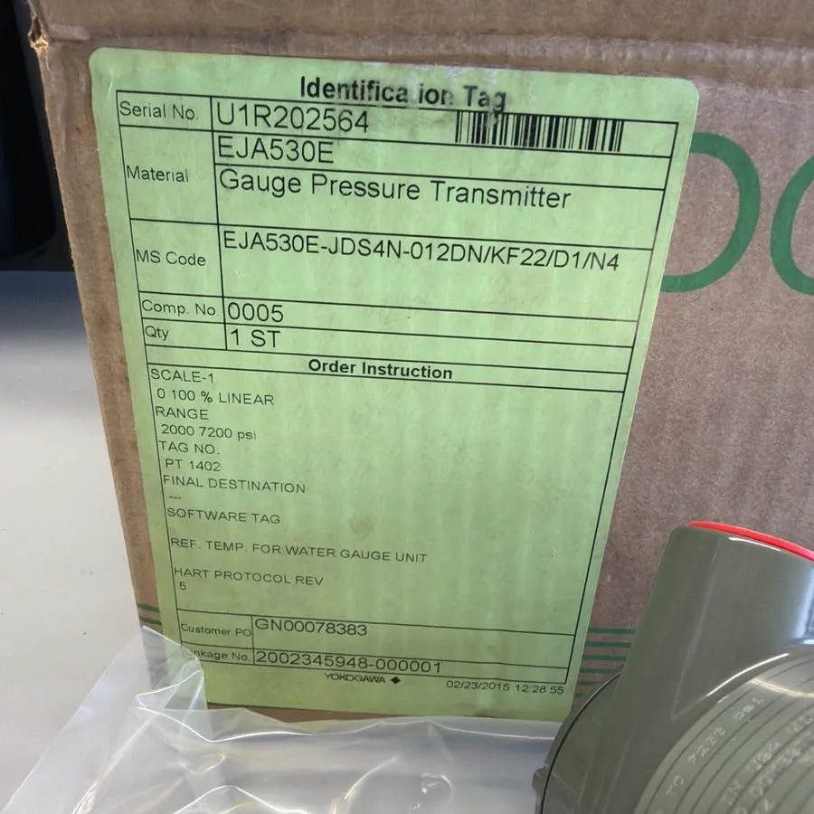 Датчик Yokogawa / Transmitter / EJA530E / S1 / 9-32VDC / 2 MPa