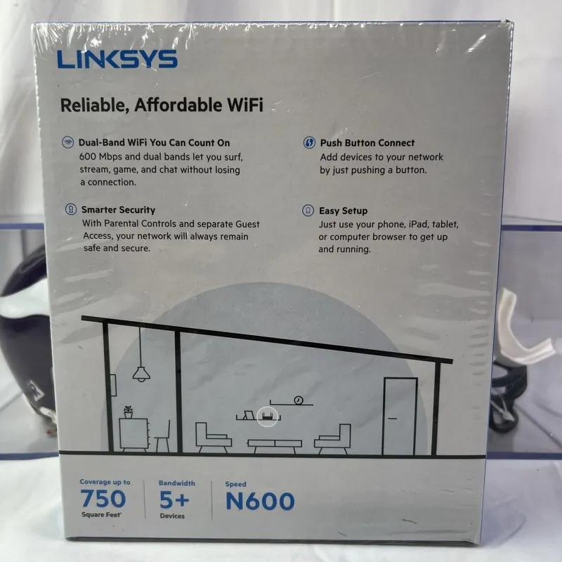Маршрутизатор Linksys N600 Dual Band WiFi 4 Router E2500-4B Easy Set Up — фото лота 2